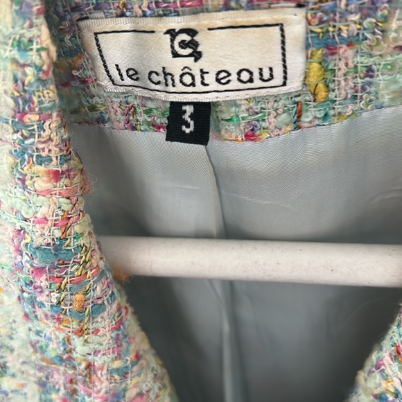 It is by Le Chateau! Made in France! Size 4. Blue Tweed. - Picture 2 of 4